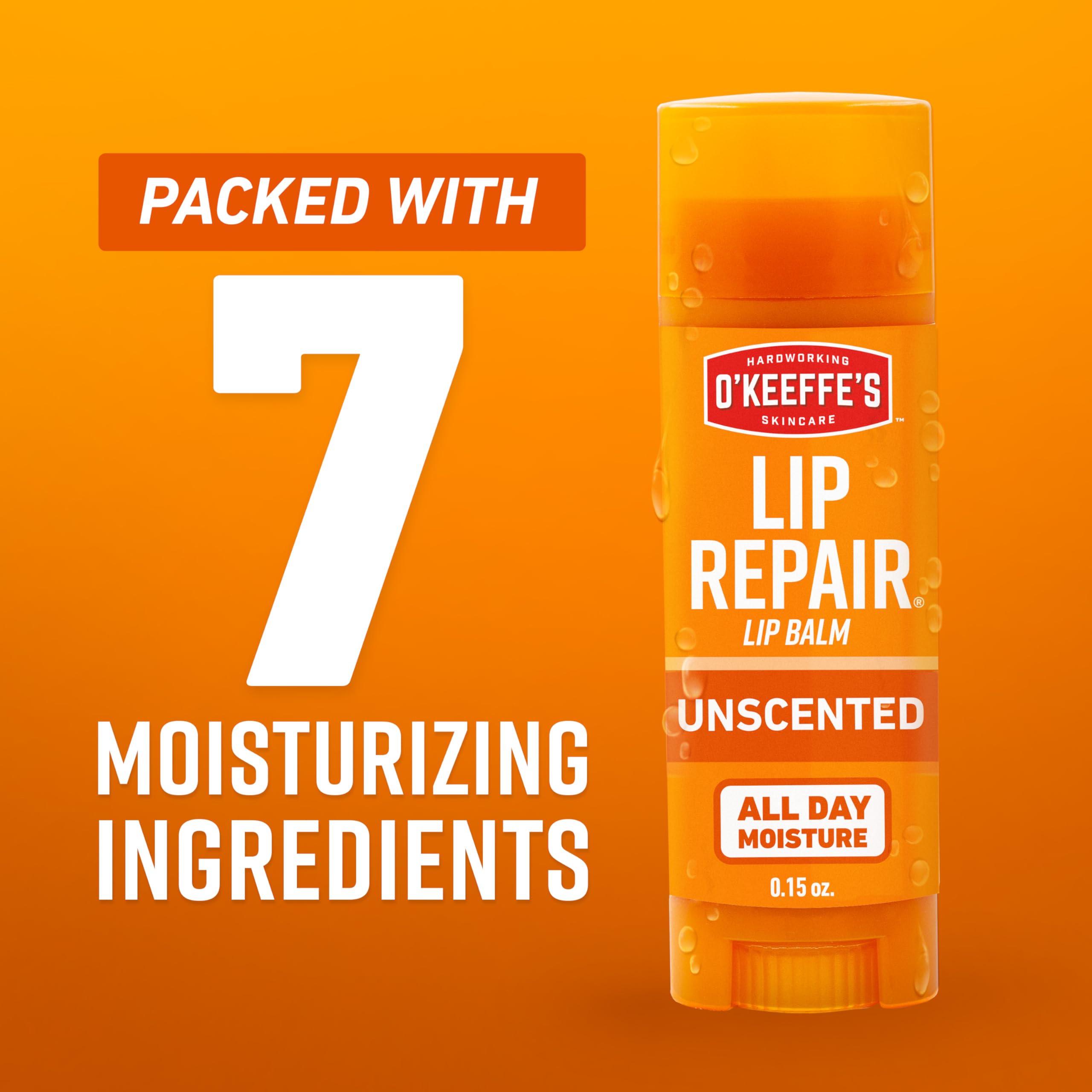 O'Keeffe's Lip Repair Unscented Lip Balm for Dry, Cracked Lips - Stick (3 Pack) - Moisturizer for Very Dry Lips O'Keeffe's Au supplements