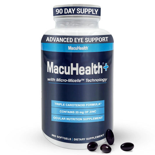 Macuhealth Plus+ Eye Vitamins Supplement for Adults - 90 Day Supply with Lutein, Zeaxanthin, and Meso-Zeaxanthin MacuhealthAU supplements