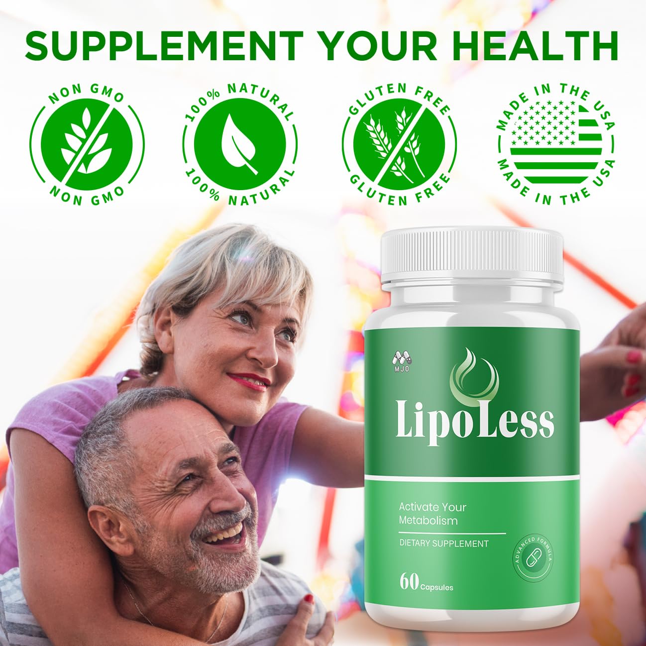 LipoLess Capsules, Official Lipo Less Supplement Pills with All Natural Ingredients, Advanced Formula for Optimal Health & Wellness Support with Premium Vitamins for Active Women & Men (60 Capsules) MJO Au supplements