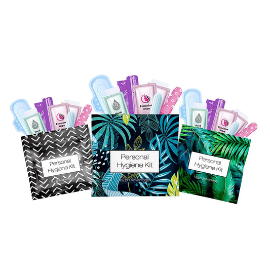 3 x Menstrual All-in-One Kits - Assorted Colors | Convenience on The Go | Single Period Kit Packs pH AdvantageAU supplements