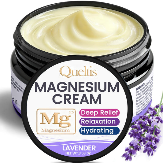 QUELTIS Magnesium Cream, Magnesium Lotion for Sleep, Pain & Leg Cramps, Topical Magnesium Chloride Cream for Muscle Relaxation, Calm, Moisturizing QUELTISUS supplements