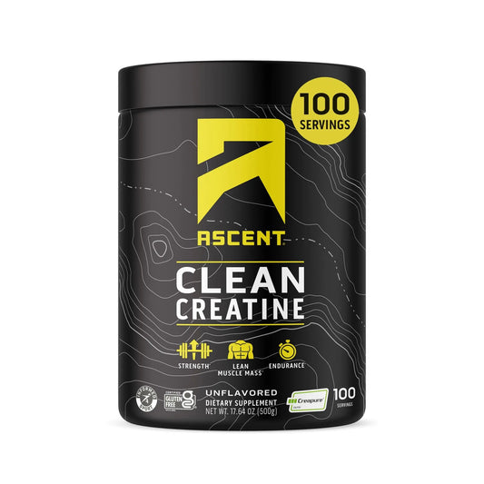 Ascent Clean Creatine Monohydrate Powder - 5G Per Serving, Creapure Creatine Supplement - Unflavored, 100 Servings AscentAU supplements