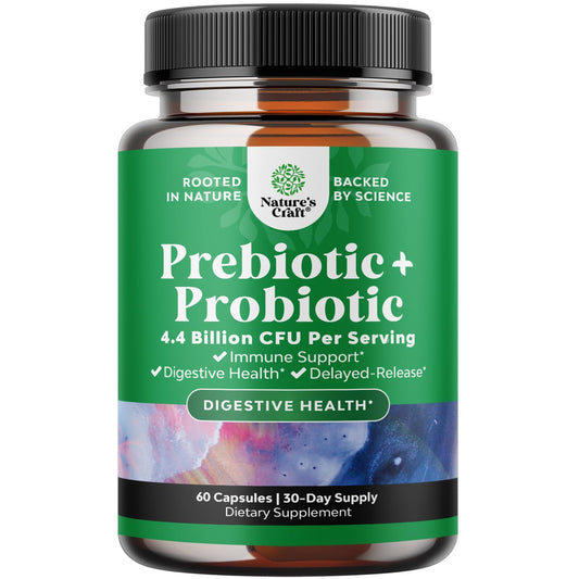 Prebiotics and Probiotics Gut Health Supplement-Super Potent Digestive Health Acidophilus Probiotic Capsules with Men & Womens Probiotics & Prebiotics Natures CraftUS supplements