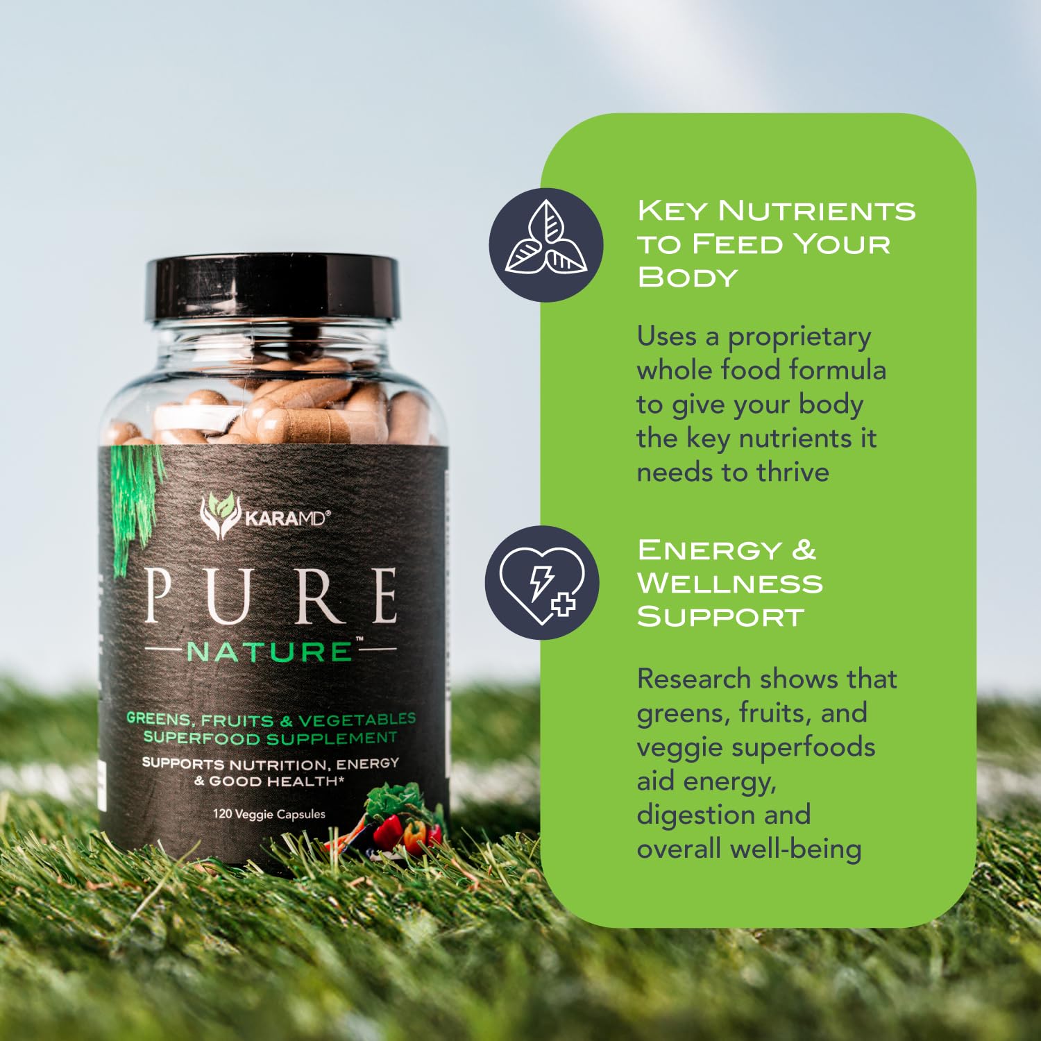 KaraMD Pure Nature Greens Whole Food Supplement & Revive Reds Polyphenol Energy Booster | Antioxidants, Shilajit & Enzymes | Vegan Friendly, Gluten Free, Non-GMO (30 Servings) KaraMD Au supplements