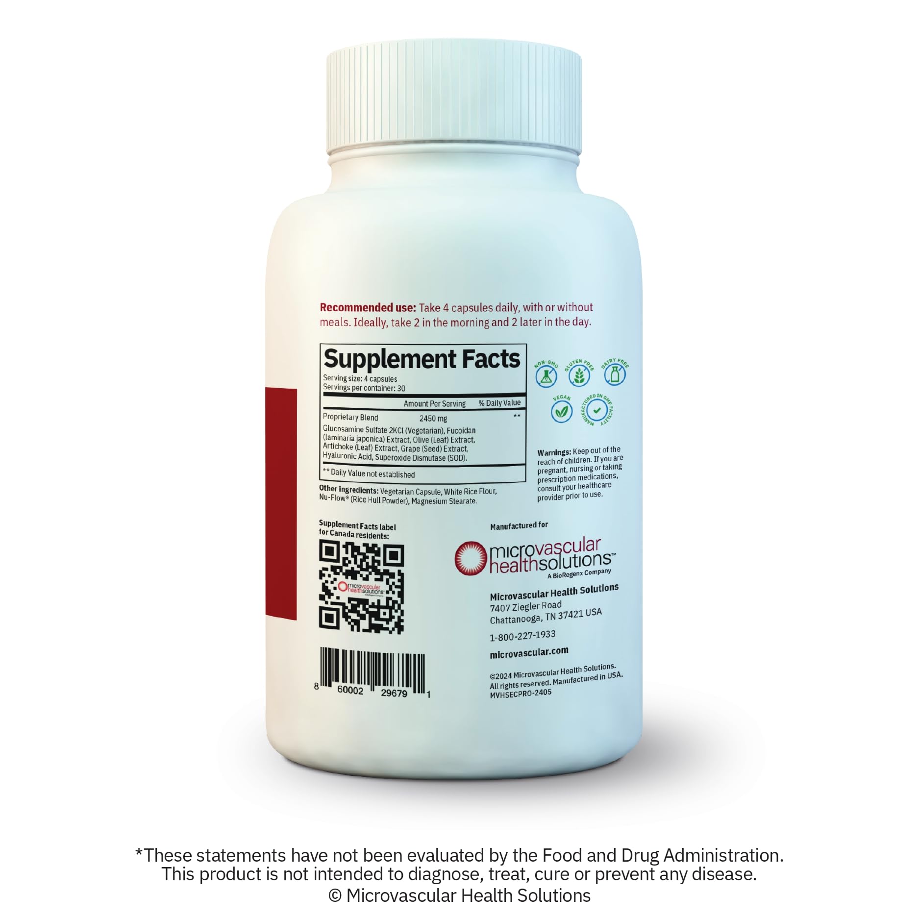 MYBODYRX Endocalyx Pro Supplement – Endothelial Glycocalyx Support 120 Capsules - Vascular & Microcirculation Health – Clinically-Studied – Patented – Supports Nitric Oxide Functions MYBODYRX Au supplements