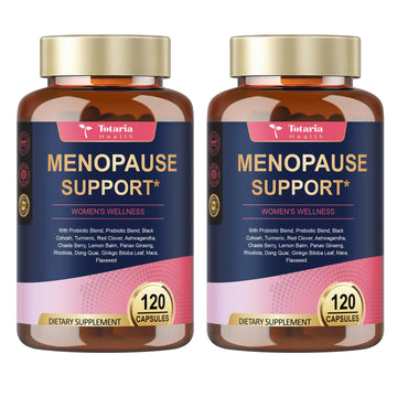 (2 Packs) 40-in-1 Menopause Supplements for Women, Multibenefit & Complete Black Cohosh for Hot Flashes, Night Sweats & Hormone Balance, w/ Probiotics, DIM, Vitex, Dong Quai, Red Clover and More Totaria Au supplements