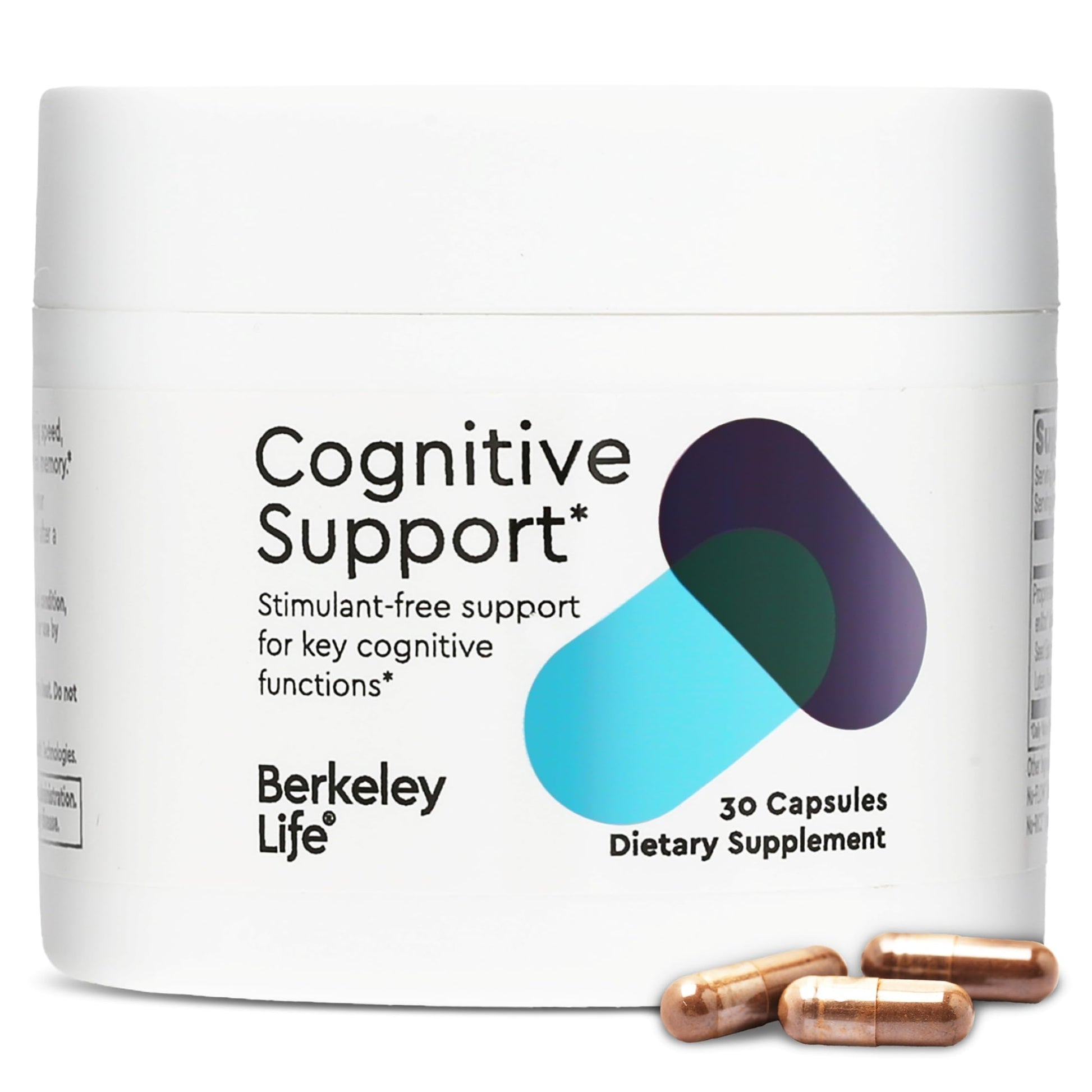 Berkeley Life Cognitive Support Supplement for Memory & Focus - Brain Health Supplements Supports Memory Loss, Mental Clarity, Inability to Multitask & Loss of Speed - for Adults - 30 Capsules Berkeley Life Au supplements