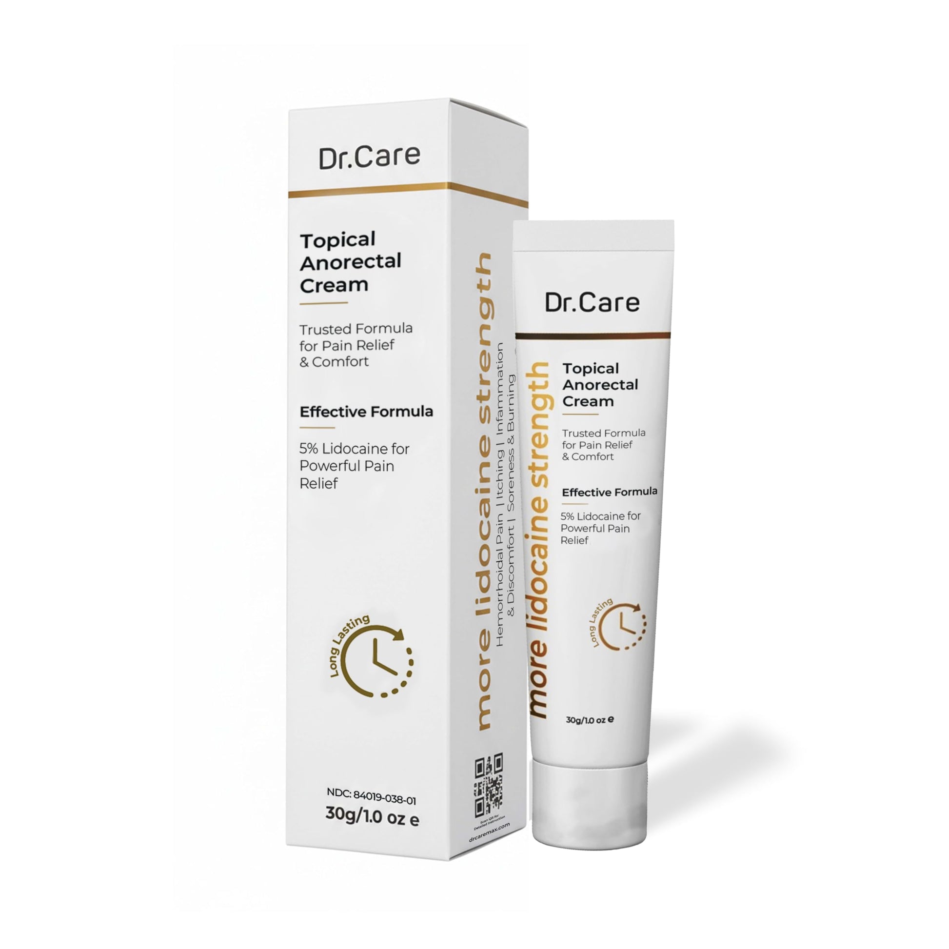 Dr Care Anorectal Cream with 5% Lidocaine - Maximum Strength Topical Anesthetic for Hemorrhoid Relief, Itching, & Burning (1.0 oz) Dr Care Au supplements