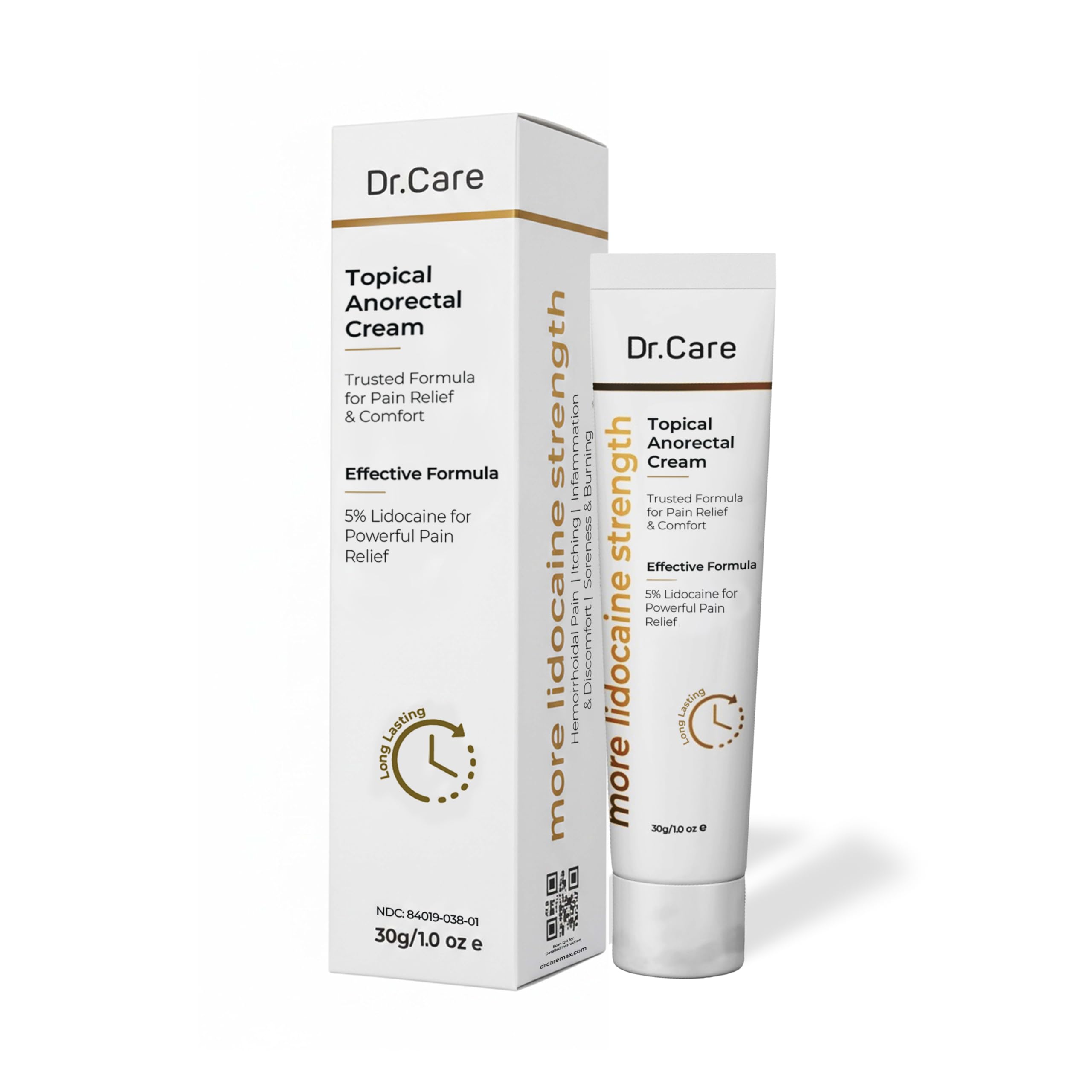 Dr Care Anorectal Cream with 5% Lidocaine - Maximum Strength Topical Anesthetic for Hemorrhoid Relief, Itching, & Burning (1.0 oz) Dr Care Au supplements