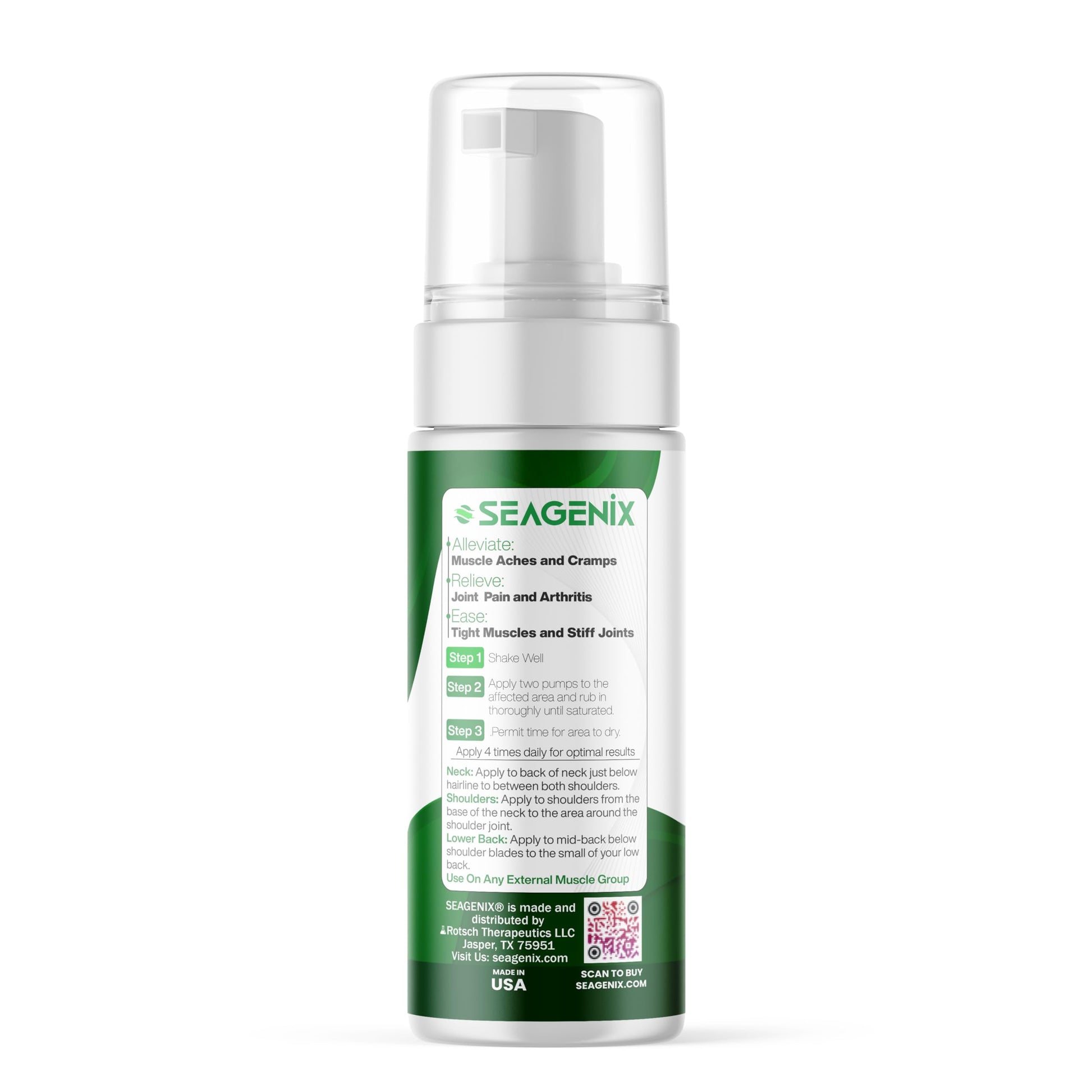 Seagenix Menthol Relief Muscle and Joint Foam - Magnesium Spray Menthol Formula - Joint and Muscle Relief – Relax Tight Muscles – Ease Muscle Cramps Fast - All Natural – Relief for Legs, Neck, Back. Seagenix Au supplements