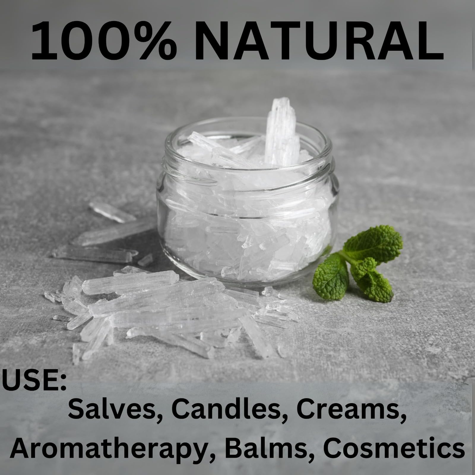 ZAVBE 1LB Menthol Crystal Mentha Arvensis Pure Natural in Resealable Bag USP Food Grade ZAVBE Au supplements
