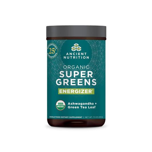 Ancient Nutrition Supergreens Energizer Powder, Organic Superfood Powder with Caffeine Ancient NutritionAU supplements