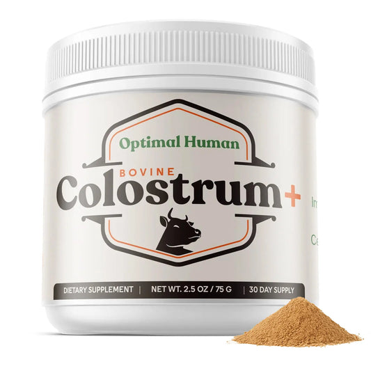 O H Optimal Human Bovine Colostrum Powder with Marshmallow Root – Gut & Immune Support Colostrum Supplement Capsules with IgG & Protein – Non-GMO, GMP Certified, Made in USA – Unflavored 30 Servings O HAu supplements