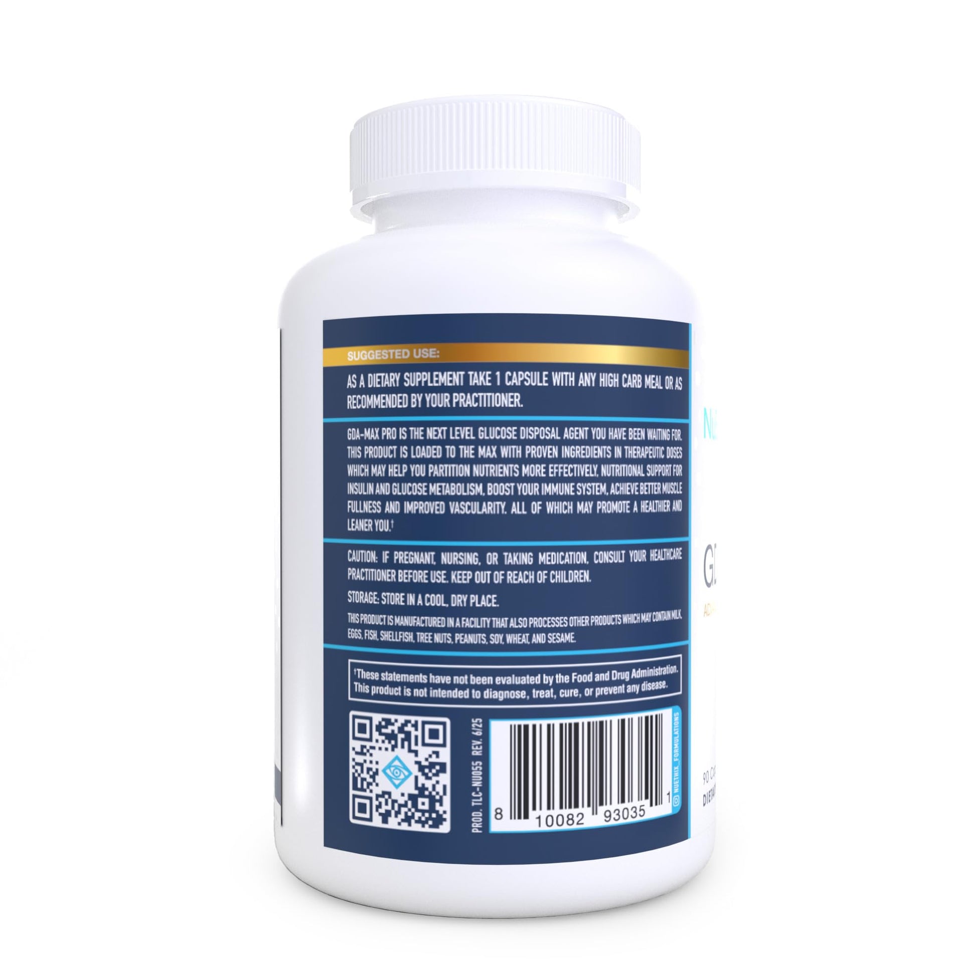 NuEthix Formulations GDA-MAX PRO, Double Berbine HCL Supplement, Supports Glucose Metabolism, Weight Management, Immune Support, Heart Health - Non GMO, Gluten Free, Dairy Free, 90 Count NuEthix Formulations Au supplements