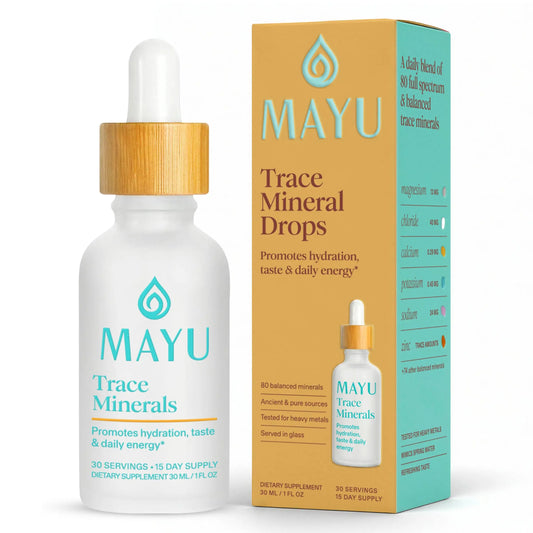 MAYU Trace Mineral Drops - 1 Bottle - 80+ Full-Spectrum Ionic Minerals for Water - Great-Tasting Mineral Supplement for Hydration - Magnesium, Potassium & Zinc - No Additives - 30 Servings mayuAU supplements