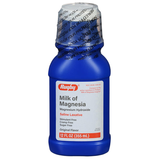 Rugby Milk of Magnesia Magnesium Hydroxide Saline Laxative – Stimulant, Cramp & Sugar-Free - Original Flavor – 12 Fl Oz RUGBY LABORATORIESAu supplements