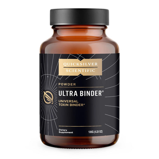 Quicksilver Scientific Ultra Binder Powder - Multi Binder with Bentonite Clay, Zeolite Detox & Charcoal - Supplement for Gut Support & The Body's Toxin Removal Process (120g) Quicksilver ScientificAU supplements