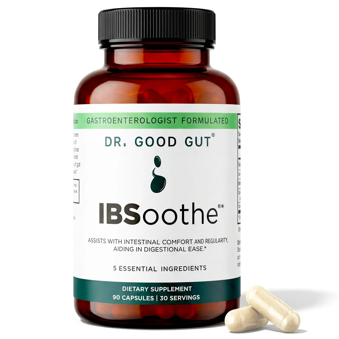 IBSoothe by Dr. Good Gut – Gut Health Supplement for Women & Men with Fiber, Probiotics, Enzymes & Peppermint Oil for Bloating Relief, Digestive Support, IBS Relief & Daily Gut Wellness – 90 Capsules DR. GOODGUT uk supplements