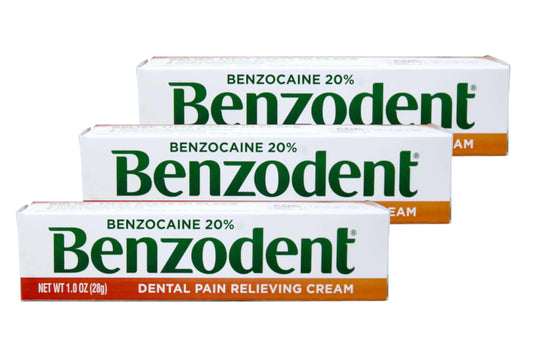 Benzodent Dental Pain Relieving Cream, 1 Ounce - Pack of 3 BenzodentAU supplements
