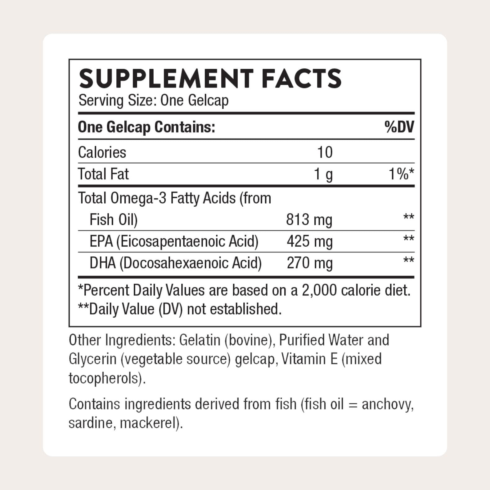 THORNE - Super EPA - Omega-3 Fatty Acids EPA 425mg & DHA 270mg Supplement - Support Brain, Cardiovascular, Joints & Skin* - Gluten, Dairy & Soy-Free - 90 Gelcaps THORNE Au supplements