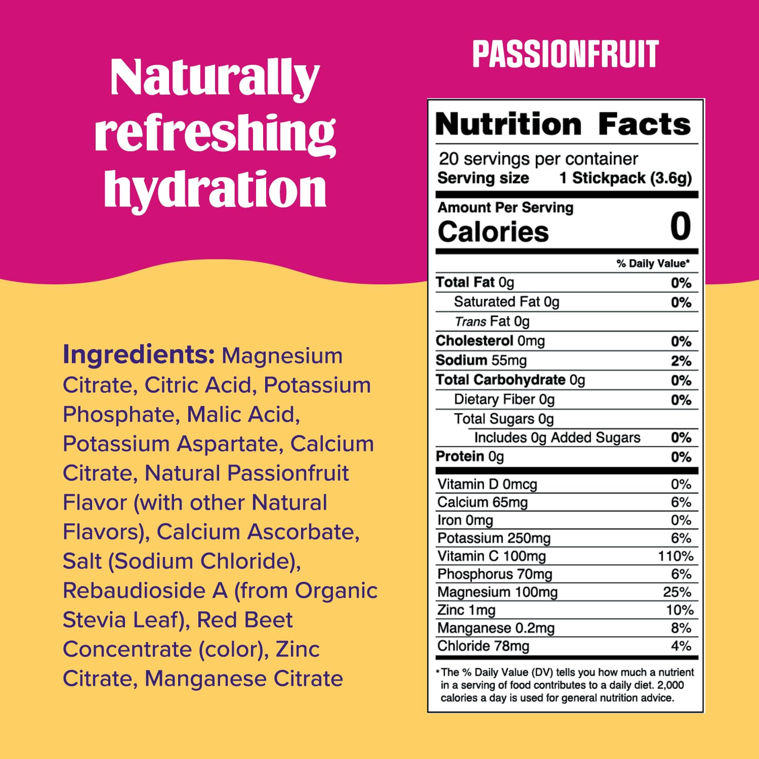 Ultima Replenisher Daily Electrolyte Drink Mix – Passionfruit, 20 Stickpacks – Hydration Ultima Replenisher Au supplements