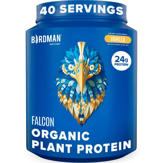 BIRDMAN Falcon Vegan Protein Powder Organic, Stevia & Sugar Free, Plant Based Protein BIRDMANAU supplements