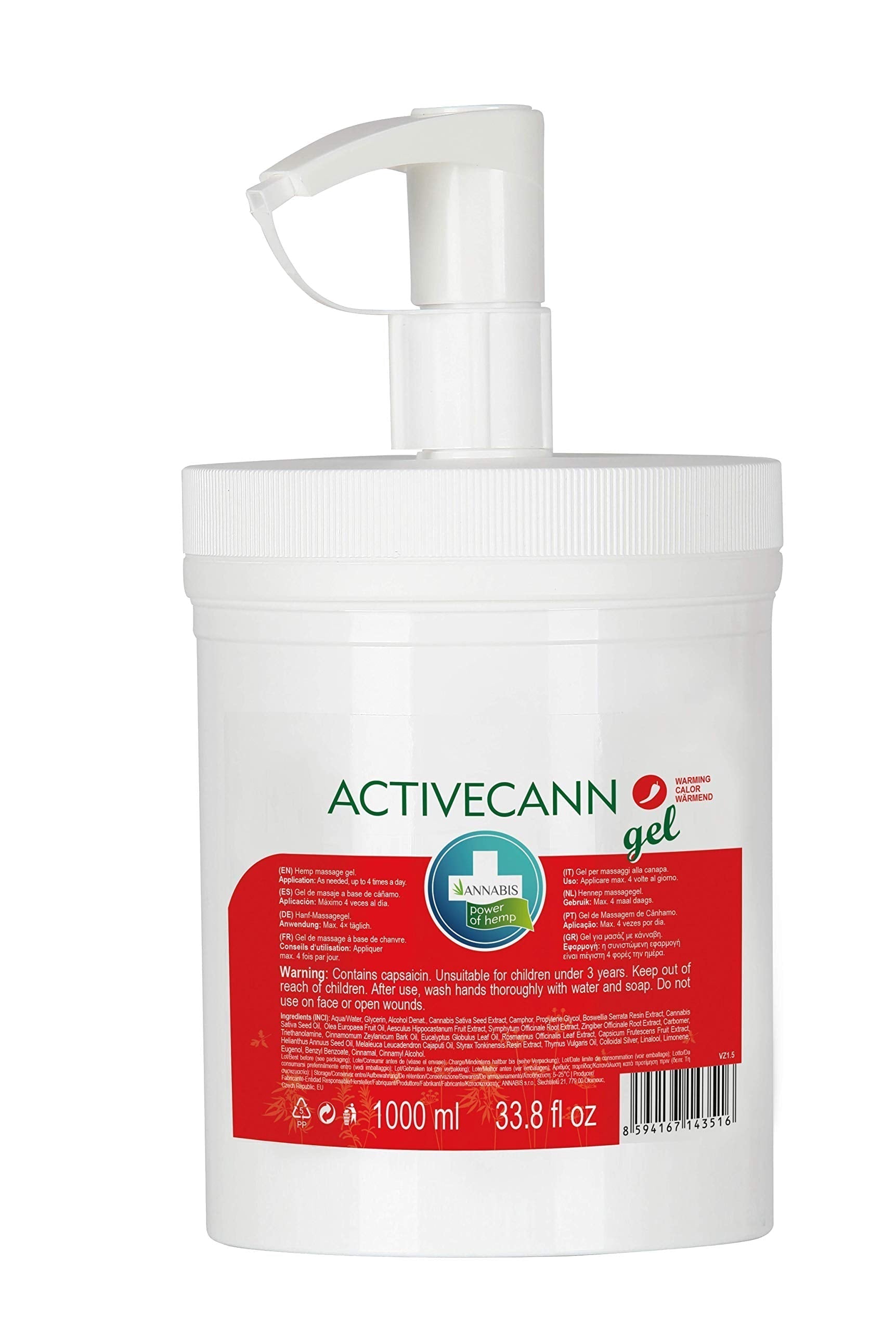 Annabis ACTIVECANN Natural Vegan Joint & Muscle Warming Gel with Organic Hemp - Quick Absorbing - Non-Sticky - Neck and Back, Elbows and Knees, Muscles and Joints Annabis Au supplements
