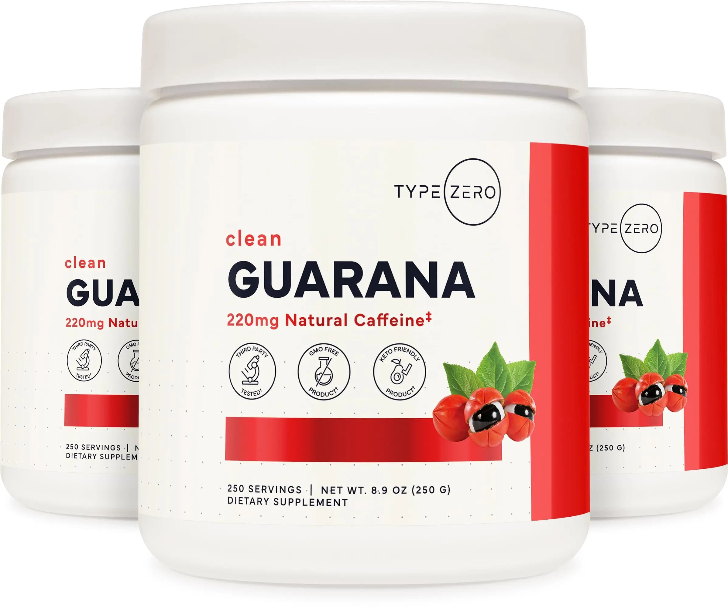 Type Zero Clean Guarana Powder Drink Mix (250 Servings, Unflavored) - 220 MG Caffeine Per Serving, Natural Caffeine, Non GMO, Gluten Free Type Zero Au supplements