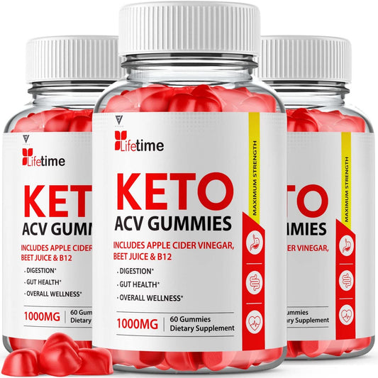 (3 Pack) Lifetime Keto Plus ACV Gummies Advanced Weight Loss AVC, Life Time Keto ACV FyvusUS supplements
