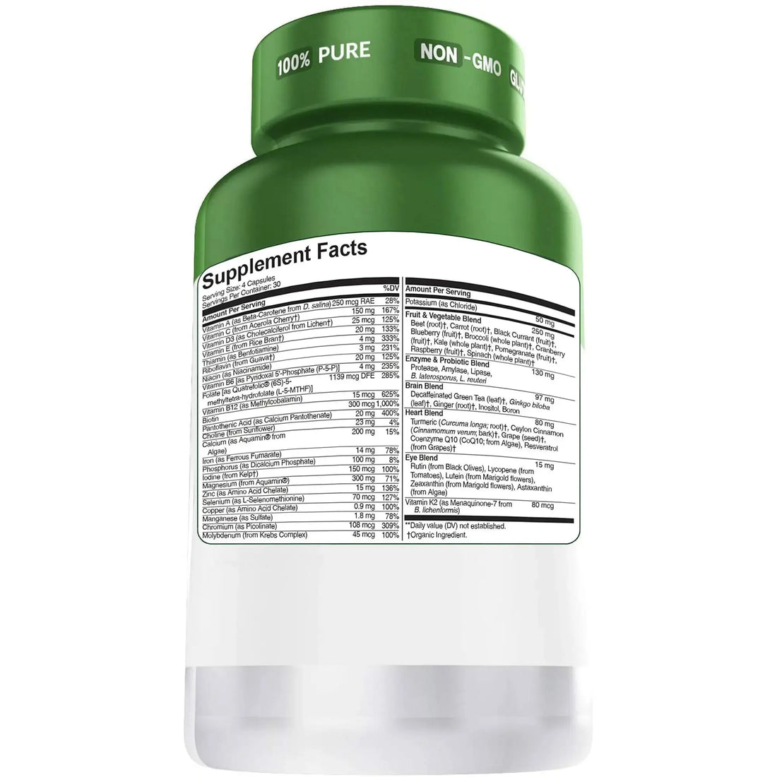 Herbtonics Whole Food Multivitamin for Men & Women – Vegan Multivitamin with Real Fruits & Veggies, Probiotics, CoQ10 Herbtonics AU supplements