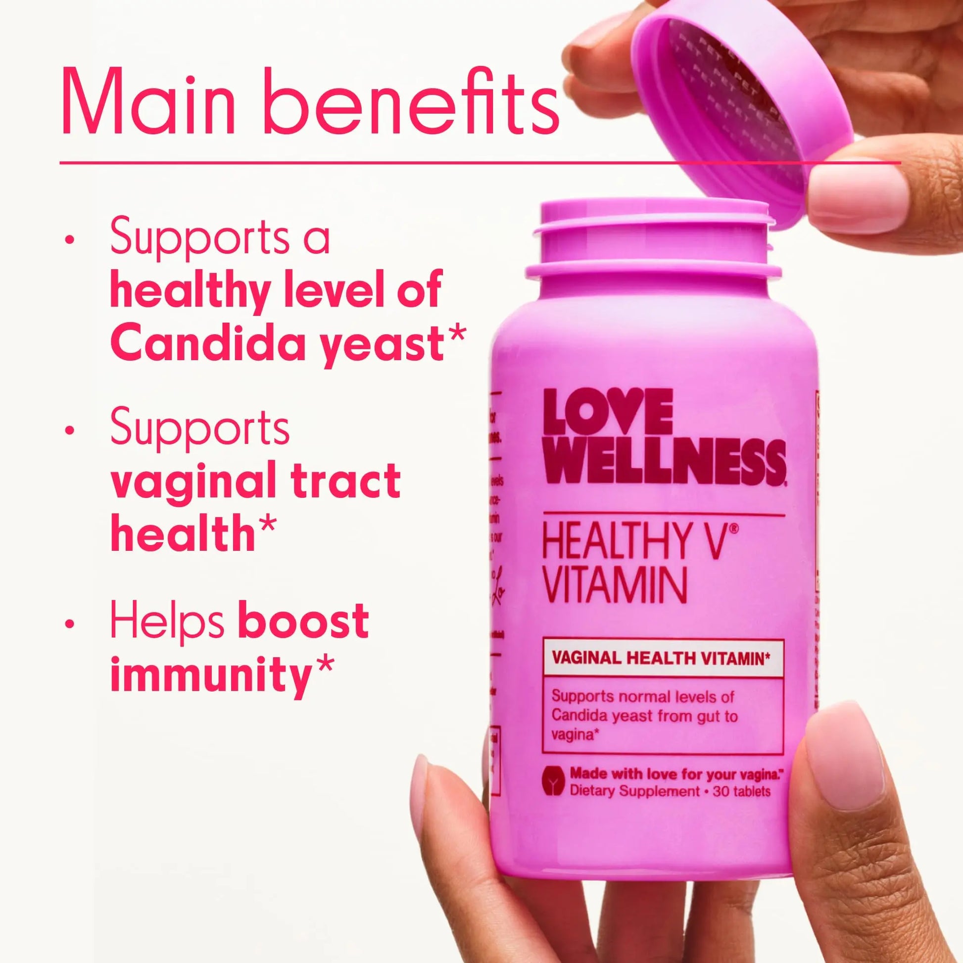 Love Wellness Healthy V Vitamin | Women's Vaginal Health Supplement | pH Balance, Gut Health & Immune Support Supplement | Balance of Candida Yeast with Turmeric, Garlic & Coconut Oil | 30 Count Love Wellness Au supplements
