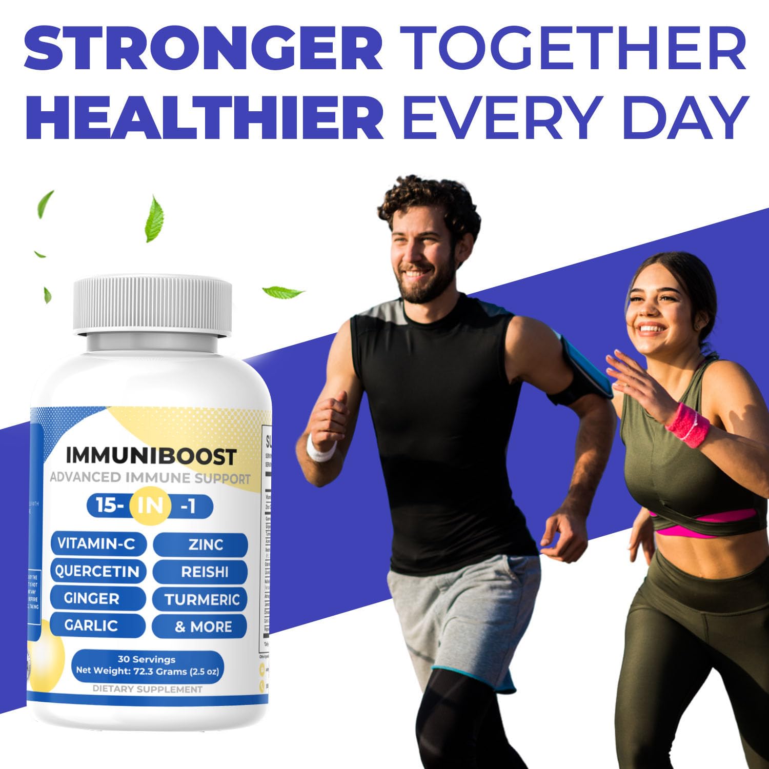 15 in 1 Immune Support Supplement 120 Capsules with Powerful Blend of Turmeric, Ginger, Vitamin C and Zinc Immune Booster for Adults ImmuniBoost Au supplements