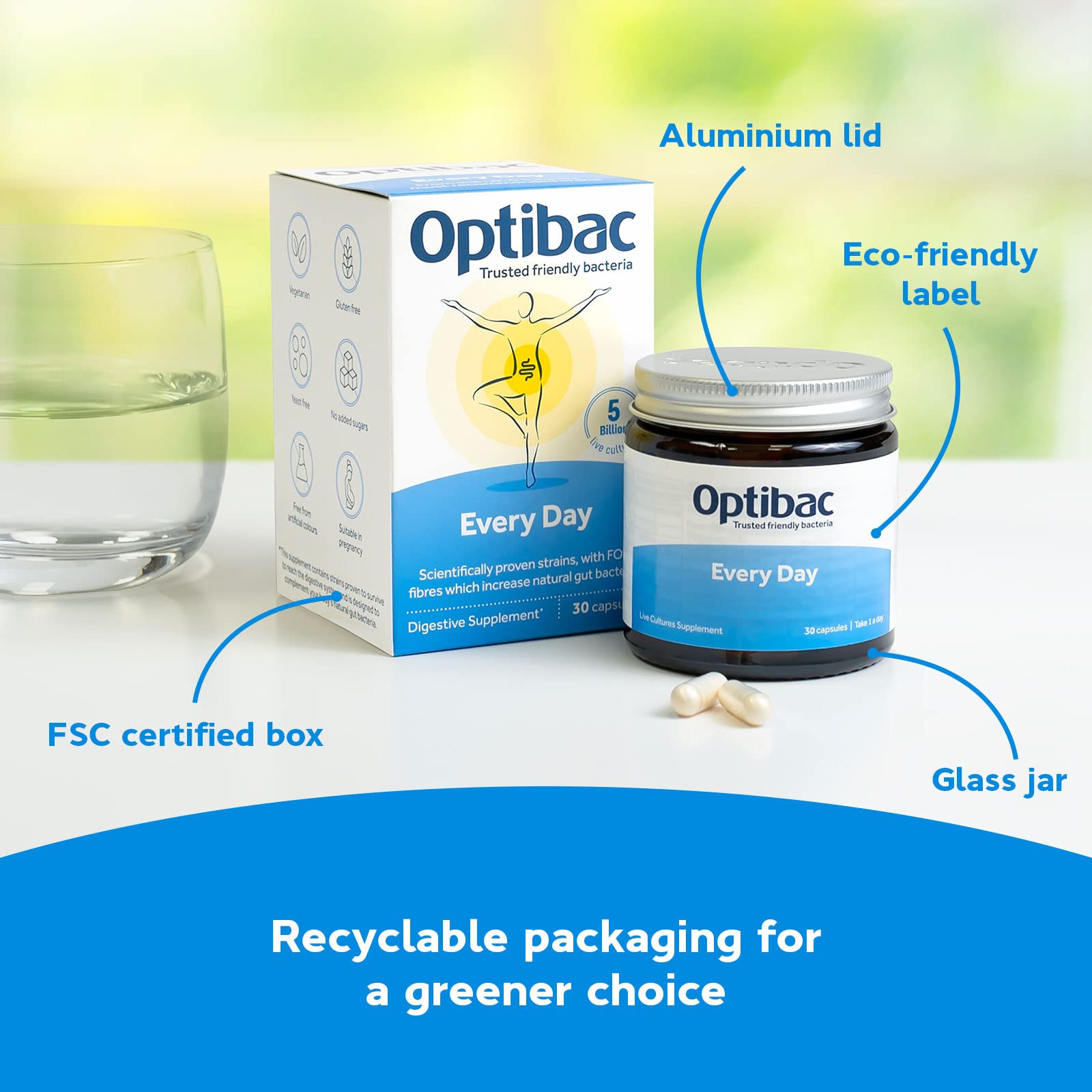 Optibac Probiotics Every Day - Digestive Probiotic Supplement with 5 Billion Bacterial OptiBac Au supplements