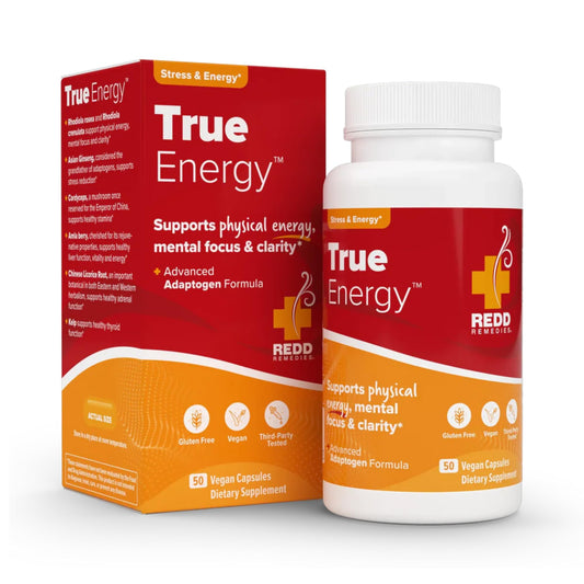 Redd Remedies, True Energy, Supports Energy Production and Stamina, 50 Vegan Capsules Redd RemediesAu supplements