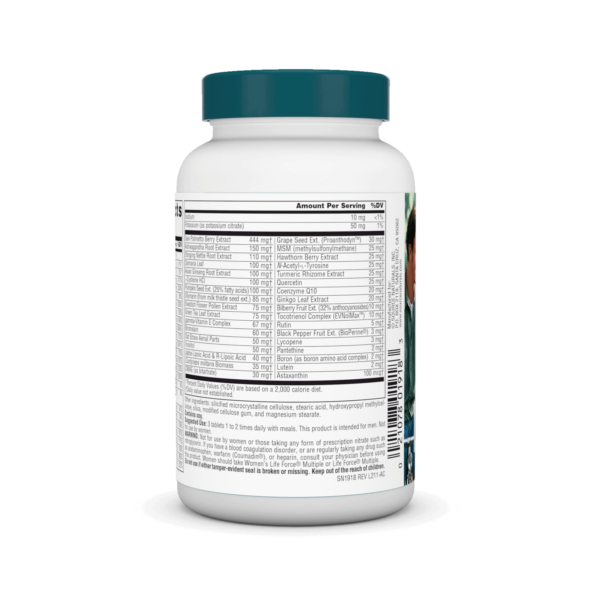 Source Naturals Men's Life Force Multiple Daily Multivitamin & Immune Health Supplement - 13 Essential Vitamins, Nutrients & Minerals* - 45 Tablets Source Naturals Au supplements