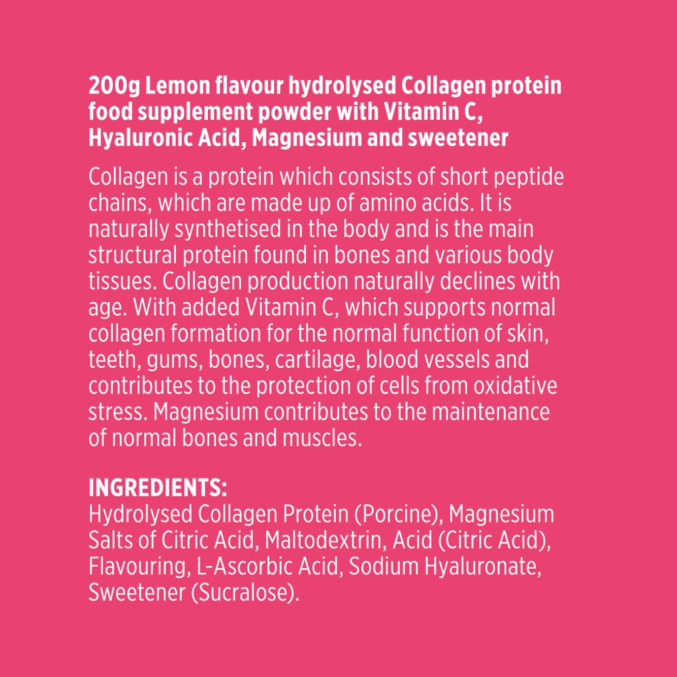 Vitawell Collagen Total Beauty Powder | 200g Lemon Flavour Hydrolysed Collagen Powder Vitawell Au supplements