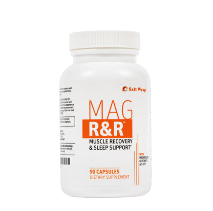 SaltWrap Mag R&R - Nighttime Muscle Cramps Support, Natural Sleep Support for Adults with Magnesium Glycinate for Muscle Spasm and Leg Cramps Relief, 90 Capsules SaltWrapAu supplements