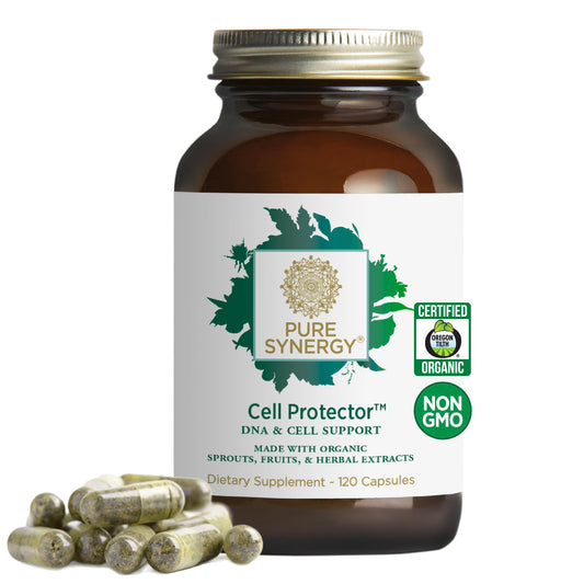 PURE SYNERGY Cell Protector | Cellular Health Supplement | Cell and Immune Support with Selenium and Organic Cruciferous Vegetables | for Healthy Aging & Detoxification (120 Capsules) PURE SYNERGYAu supplements