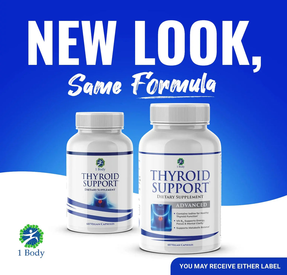 1 Body Thyroid Support Supplement for Women and Men - 2 Pack 60 Days 1 Body uk supplements