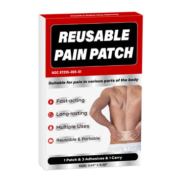XAYIUIYAX Menthol Pain Patches, Cooling Pain Relief for Sore Muscle Relief - Includes 3 Adhesives, 1 Patch & 1 Carry Case - Relief Back, Shoulder & More - 3.03" × 6.30"-0317 XAYIUIYAX Au supplements