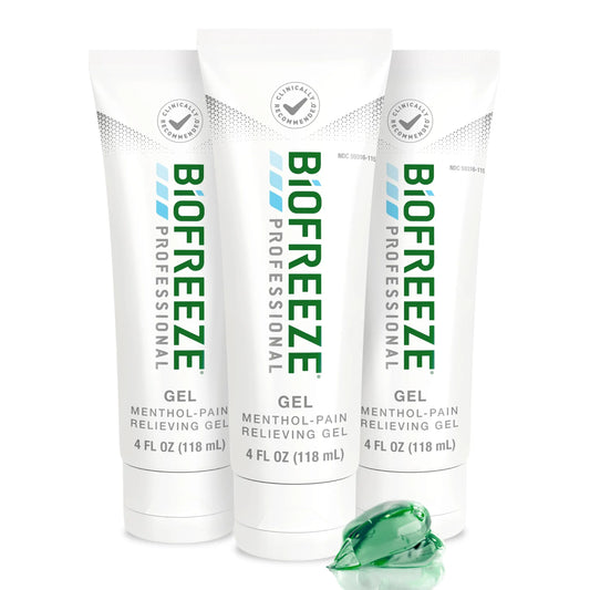 Biofreeze Professional Pain Relief Gel, 4 oz Tube (3-Pack) - Fast, Cooling Relief for Arthritis, Muscle Soreness, Joint, Back, Neck, Knee Pain & More BiofreezeAU supplements
