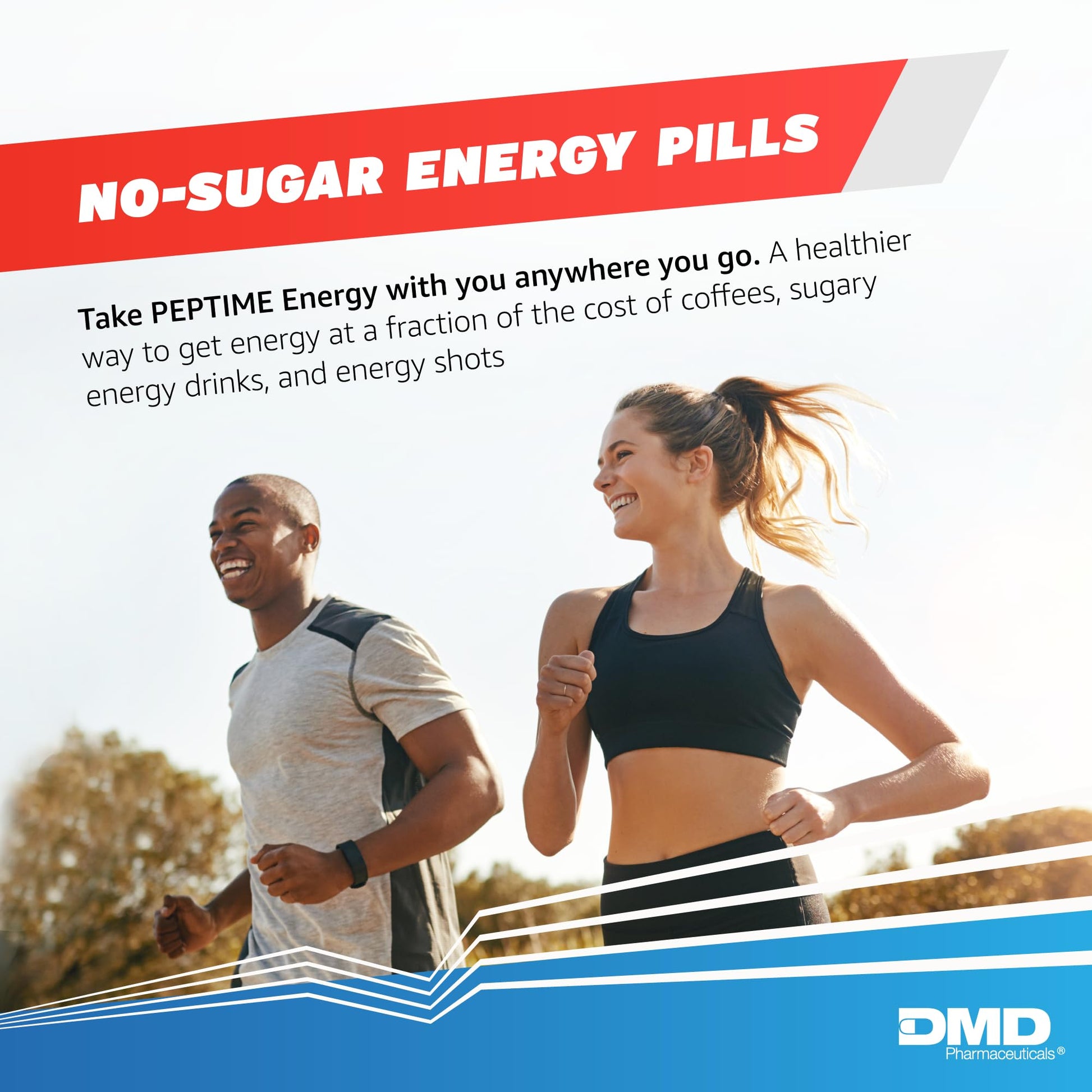 PEPTIME Energy Tablets, Vitamin B6 and B12 Caffeine Pills, 350 mg Caffein