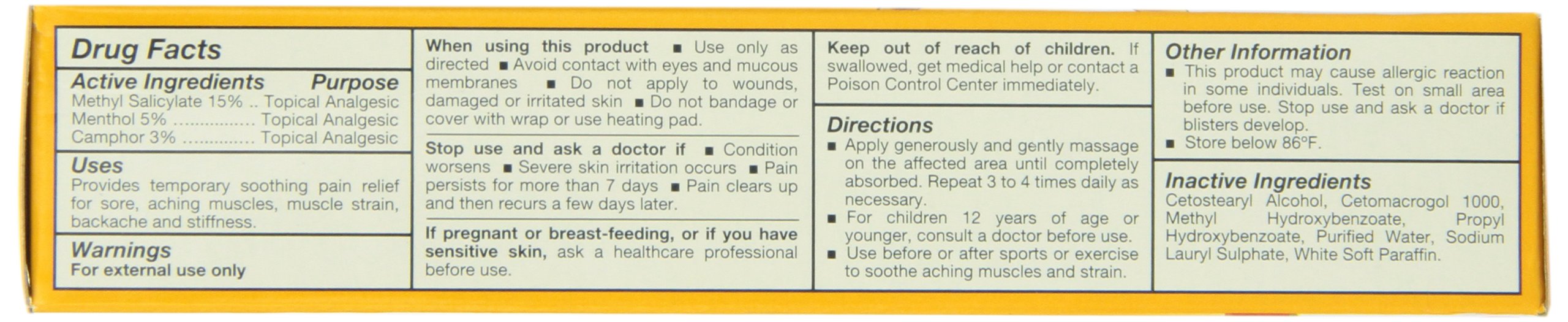 Tiger Muscle Rub Topical Analgesic Cream 2 Ounces (57 g) (Pack of 4) Tiger Balm Au supplements