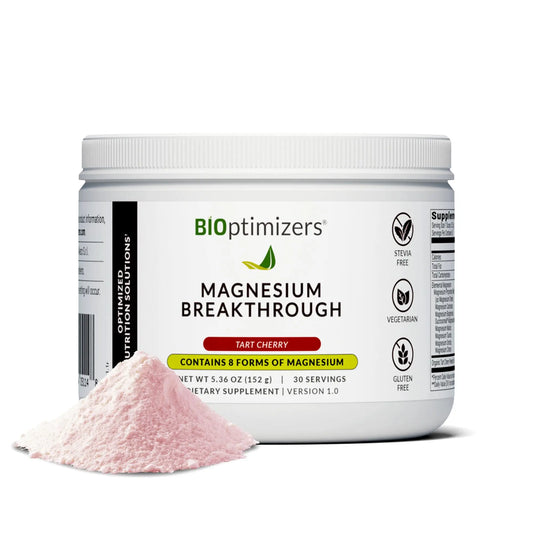 BIOptimizers Magnesium Breakthrough Drink - 8 Forms of Magnesium, Electrolytes, Sleep Health, Stress, Muscle Recovery, Heart Support | Glycinate, Citrate, Malate- Tart Cherry BIOptimizersAU supplements