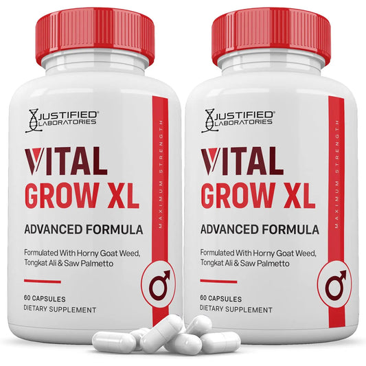 (2 Pack) Vital Grow XL Pills 1484MG Advanced Formula Proprietary Blend for Men 60 Capsules Justified LaboratoriesAu supplements