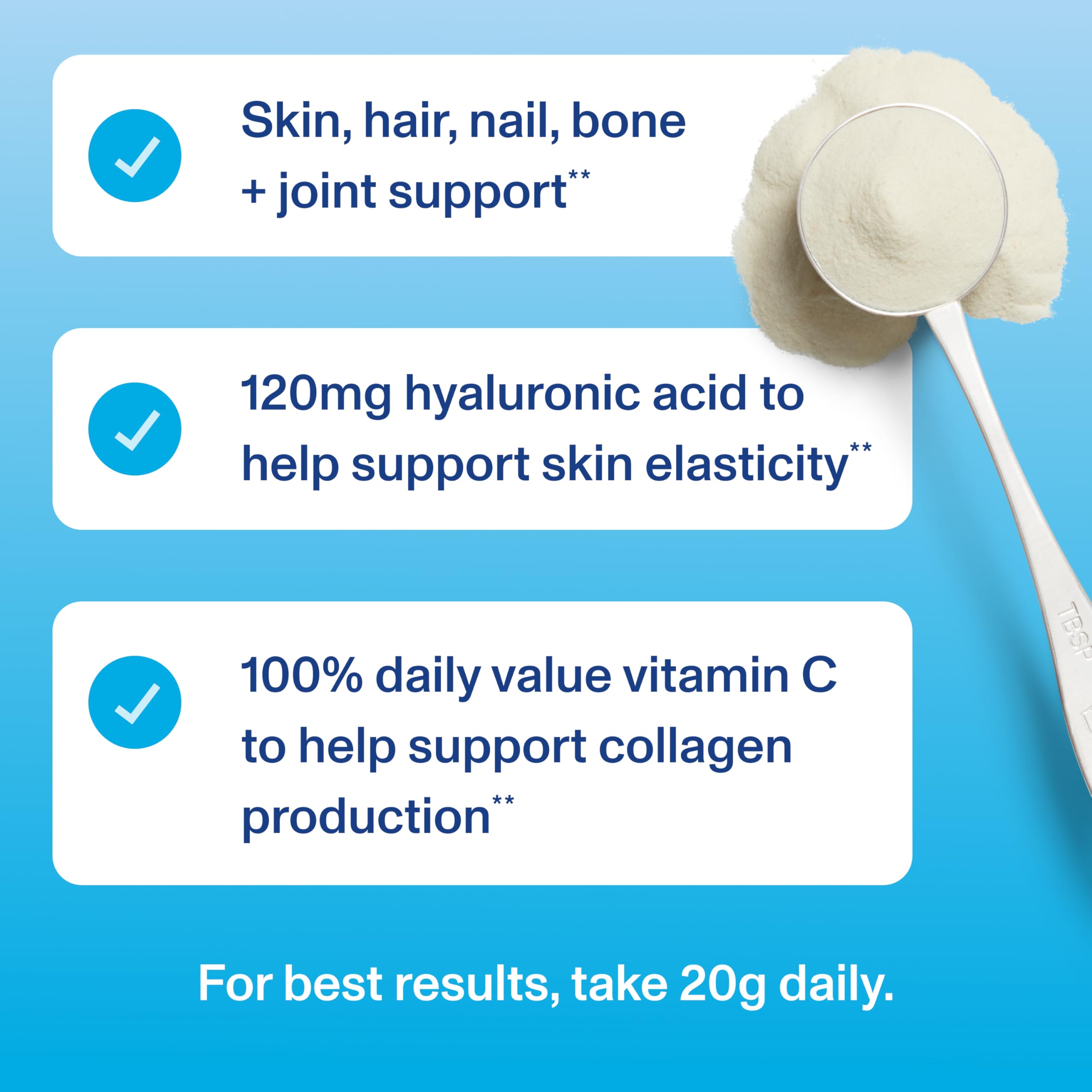 Vital Proteins Collagen Peptides Powder Advanced with Hyaluronic Acid & Vitamin C, Collagen Supplements, Unflavored, 12 Servings Vital Proteins Au supplements