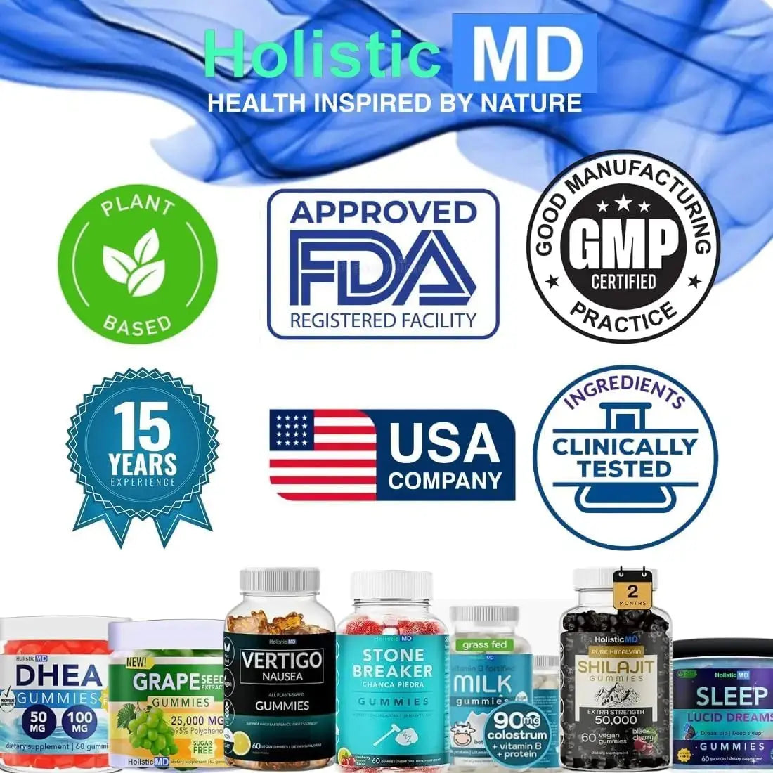Holistic MD Gainer Gummies for Women Men Elderly and Kids | Clinically Studied Ingredients | 10 in 1 with L-Lysine Gentian Root Vitamin B | Holistic MD AU supplements