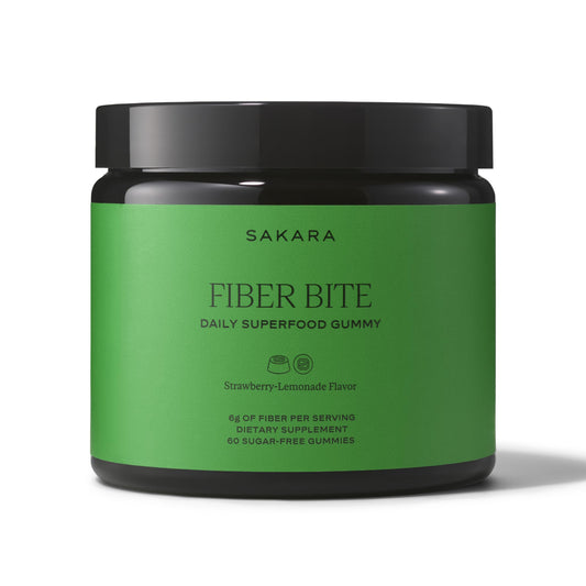 SAKARA Fiber Gummies for Gut Health & Digestive Support | 6g Prebiotic Fiber | Sugar-Free, Plant-Based | Strawberry Lemonade | 60 Count SAKARAUS supplements