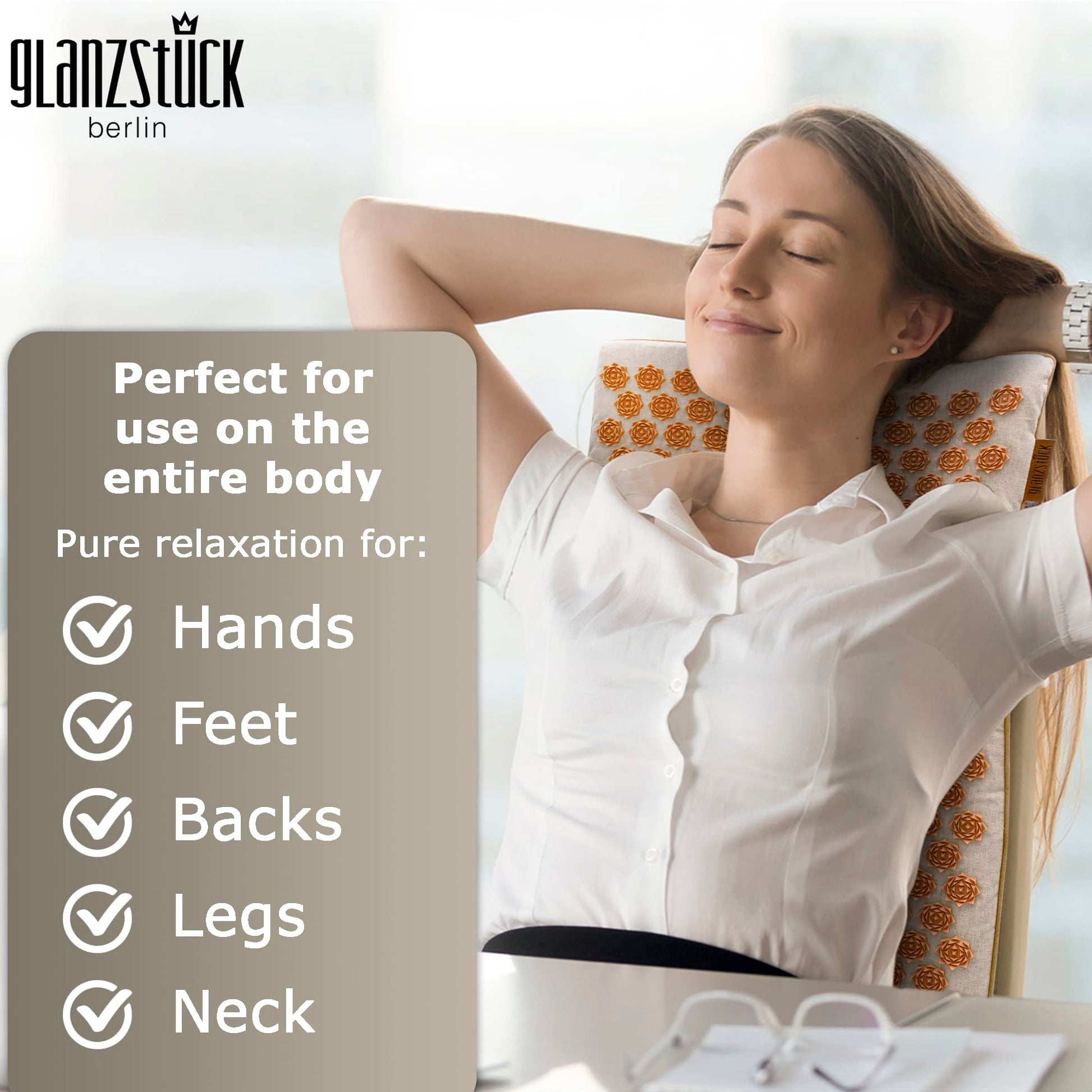 Glanzstück Berlin® Health Collection XXL Acupressure Mat Set for Full Body for Tension Headaches Glanzstück Berlin Au supplements