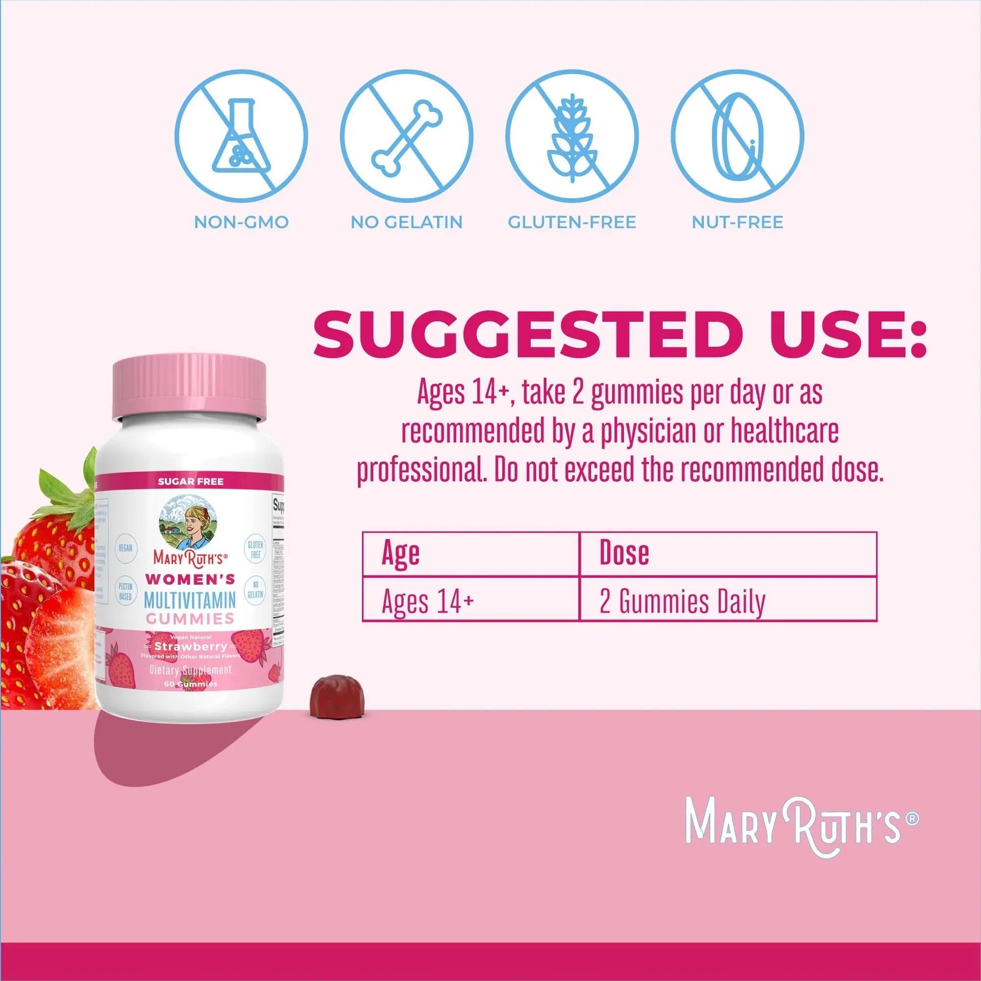 MaryRuth's Multivitamin Gummies for Women (Strawberry) & Liquid Nighttime Multimineral (Pineapple) | Clean Label Project Verified MARYRUTH'S Au supplements